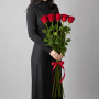 5 красных роз 100 см фото 2